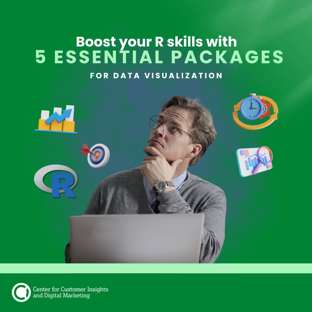 CPP_CCIDM's tweet image. Need some guidance to get started with R? Check out our top 5 “essential” packages to begin your data visualization journey!
Learn how these simple but useful R packages solve common data visualization challenges. Create multi-layered, beautiful plots and enrich your analysis.