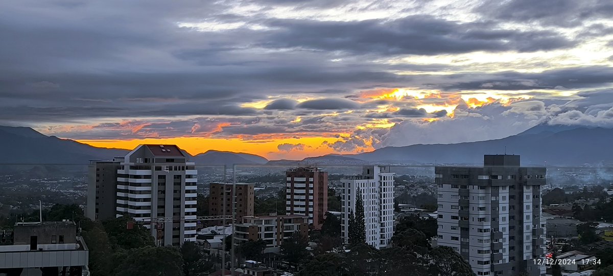El atardecer del día 12 de diciembre