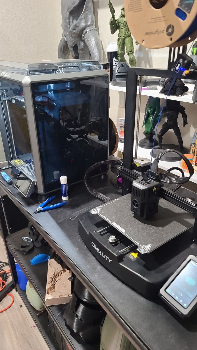 PatrickW3D (@patrickw3d) on Twitter photo Big upgrades from the <a href="/Creality3dP/">CREALITY 3D Printer</a> E3V2.  A K1C and E3V3 KE working out some Christmas presents! Big upgrades from the <a href="/Creality3dP/">CREALITY 3D Printer</a> E3V2.  A K1C and E3V3 KE working out some Christmas presents!