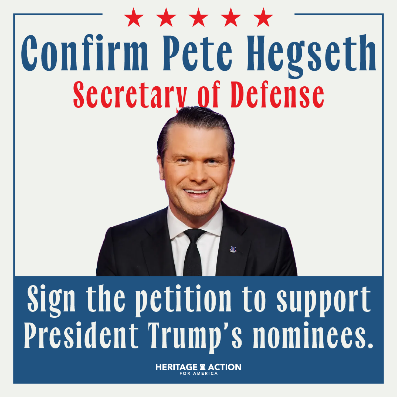 Heritage_Action's tweet photo. 📣 TAKE ACTION to support President Trump and his cabinet nominees!📣

SIGN the petition urging the Senate to swiftly confirm President Trump’s nominees so he can start delivering on the America First agenda from day one.