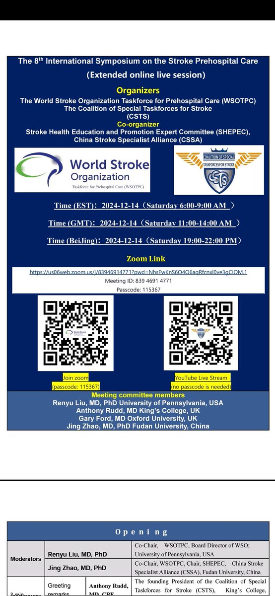 This saturday dec 14th I will be participating in the 8th international symposium on the stroke prehospital care, for the task force of the prehospital care of World Stroke Organization. I will be lecturing on the uses of AI in prehospital care and research. Join us!