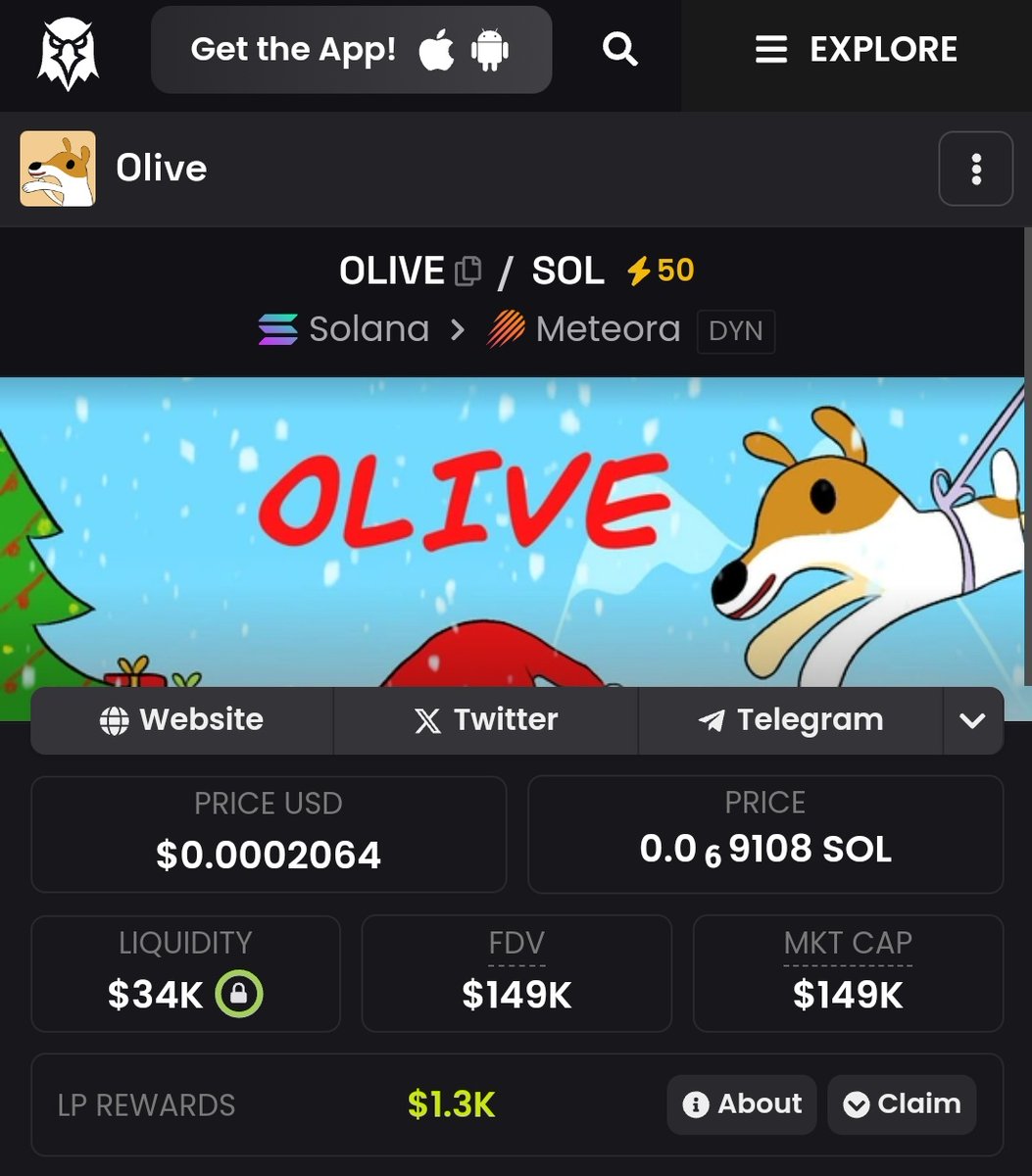CryptoRazi's tweet photo. IN 24HR:
✅ Chart holding well
✅ 20% supply burnt
✅ Holders increasing
✅ Boosts done and more to come
✅ Tier 1 calls on board
✅ Hige marketing campaign started.

https://t.co/M5WvyJ0OsZ

Dont fade $OLIVE https://t.co/VKLbqK2yJi