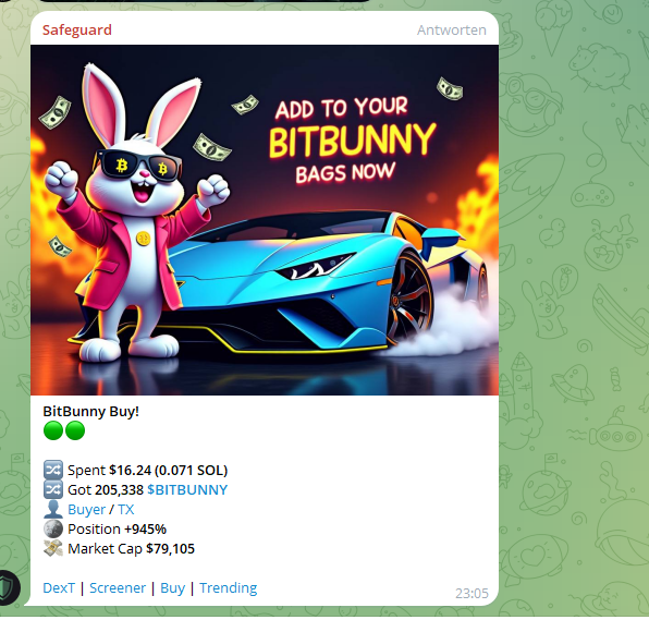 BoscherTobias's tweet photo. $Bitbunny on Solana be smart Ape hard
Join the Bunny Army @BitBunny_sol @bitbunny179061
TG: https://t.co/VOAYLjvfbv
#Bitbunny #Bitbunnyfamily #엔하이픈 #Japan #1000Xmemetoken #bitbunnyOsaka #bitbunnytokyo #cryptocurrency #ElonMusk #memecoin #Volt #Twitter婚活 #SolanaMemcoin #sui #BaseChain #Trump2024 #ElonMusk #XRPFamily #XRPHolders
@JamowamoVolted
@elonmusk
@ElonMuskPDA
#XRPCommunity #XRPLedger
@AiteCoin
@COOKIE_M0NSTRE