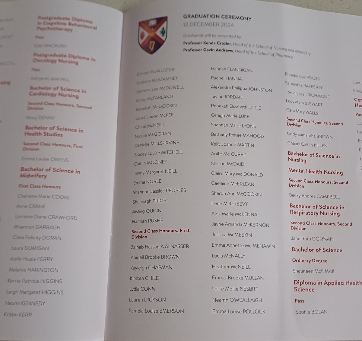 A wonderful time at Christmas graduation 🎄

Delighted to see the Sept 21 midwives cross the stage &amp; get their hard earned degrees, the first cohort I have followed from the beginning, it has been amazing to be part of your journey. 

Congratulations 🙌