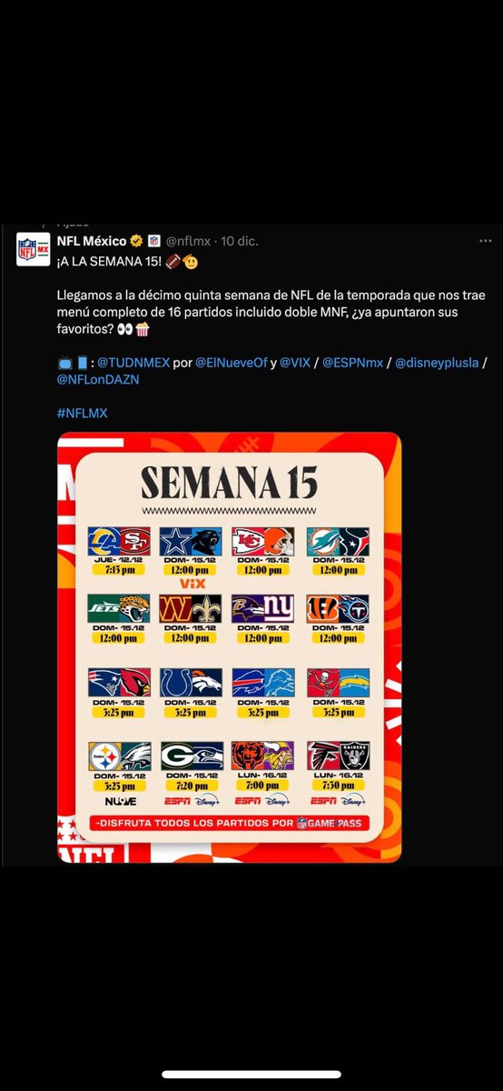 salud277's tweet photo. @FOXSportsMX que cierto hay lo que viene publicado en la página de NFL México https://t.co/n2Za2sIROA