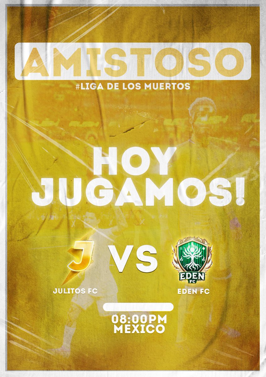 ⚽HOY JUGAMOS!⚽
- Esperamos contar con tu apoyo en nuestro primer partido Amistoso! 
08:00PM🇲🇽

 ⚽#JulitosFc