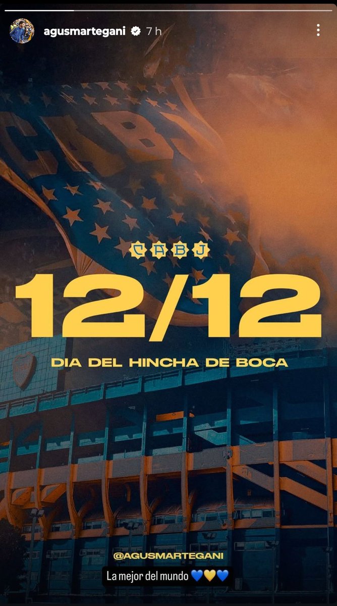 UniversoBoca12's tweet photo. 🙌 Mas saludos del plantel Xeneize por el 12-12 💙💛💙
📱 #Belmonte, #PolFernandez, #Martegani y #Brey en sus cuentas de Instagram.
#DiaDelHinchaDeBoca 🟦🟨🟦 https://t.co/KuajIkKpYc