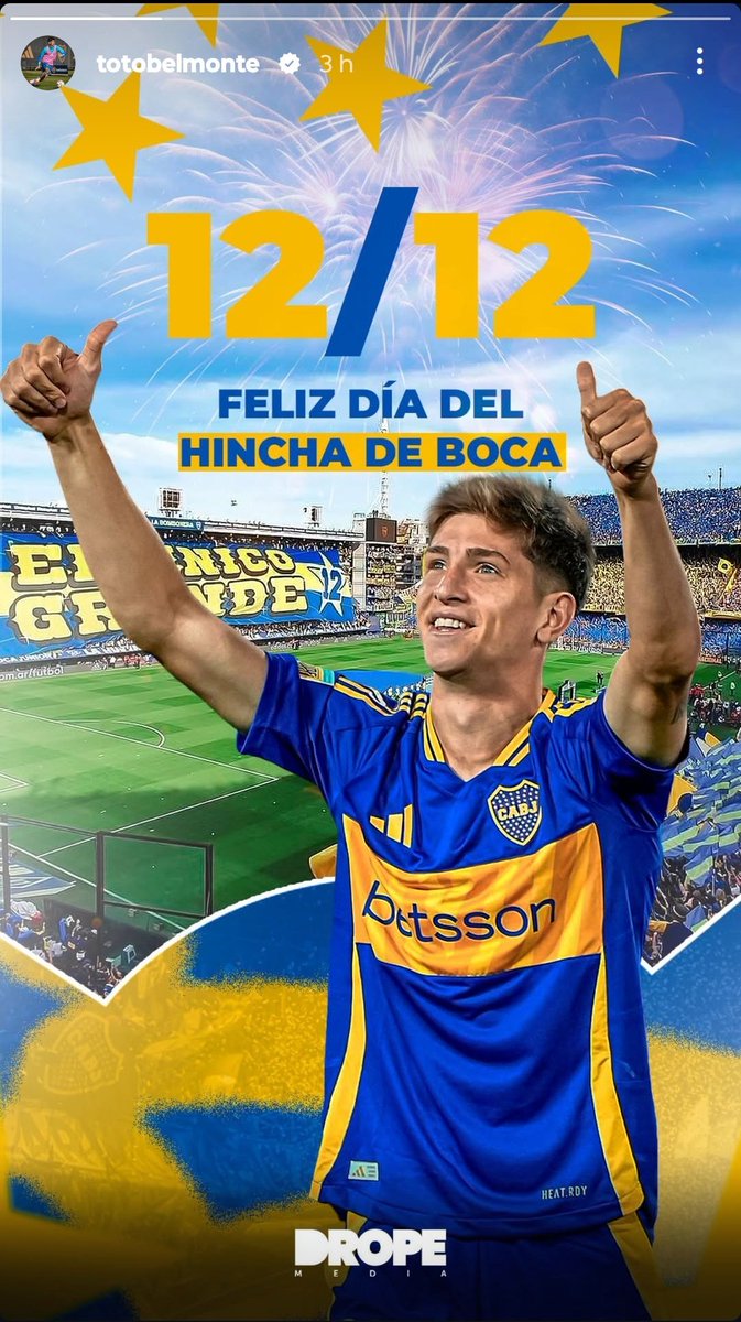 UniversoBoca12's tweet photo. 🙌 Mas saludos del plantel Xeneize por el 12-12 💙💛💙
📱 #Belmonte, #PolFernandez, #Martegani y #Brey en sus cuentas de Instagram.
#DiaDelHinchaDeBoca 🟦🟨🟦 https://t.co/KuajIkKpYc