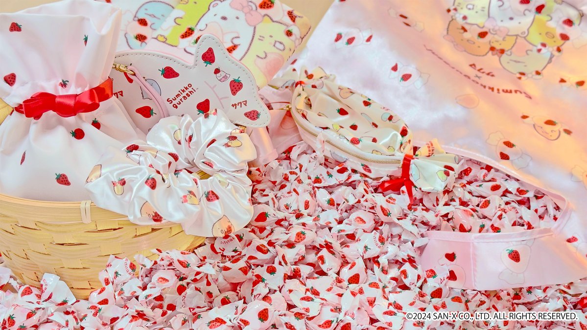 専用❤みかん＊癒しの⭐厚め＊オリジナルボディタオル❤苺みるくキャンディ 🍓すみっコぐらし×サクマいちごみるくキャンディ🍓 勉強やお仕事が