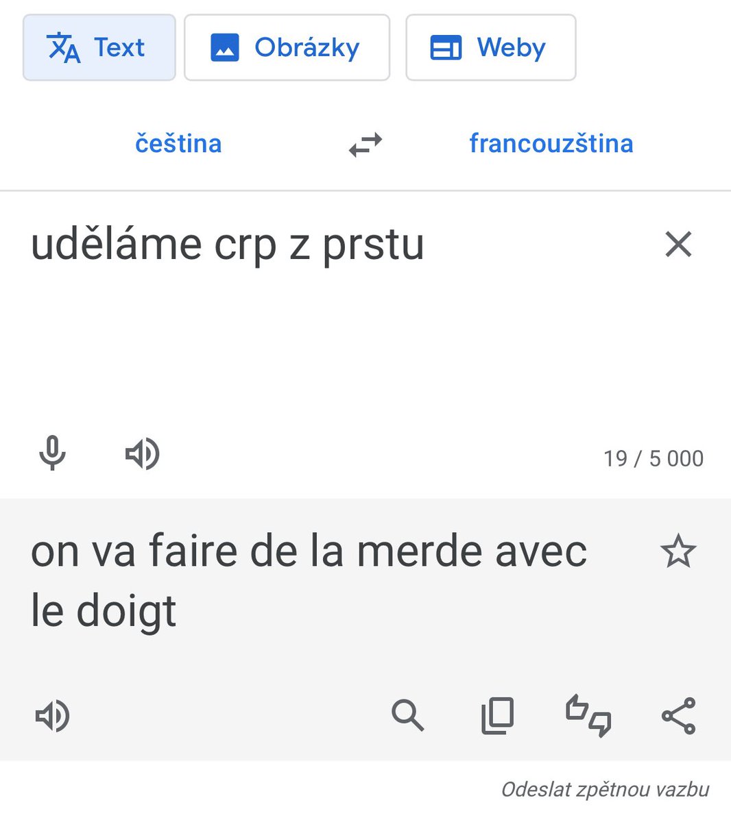 Pracovat v noci nebaví nikoho, ale ani já nejsem tak sprostej jako tenhle překladač. A pak to ještě vysvětlujte těm lidem, že z prstů jejich dítěte nechcete udělat ho*no…

Merde is the new CRP. 🫶🏻