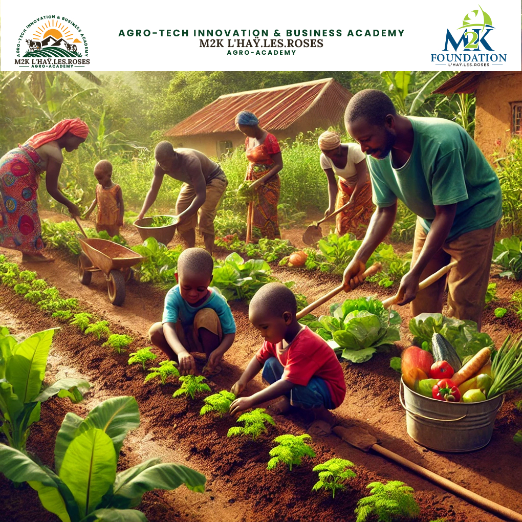 M2KFoundation's tweet image. Les jardins communautaires changent des vies au Cameroun !
Parents et enfants récoltent des légumes frais, renforçant la nutrition et les liens dans la communauté. 🌍💚

#NutritionPourTous #M2KFoundation #ImpactDurable