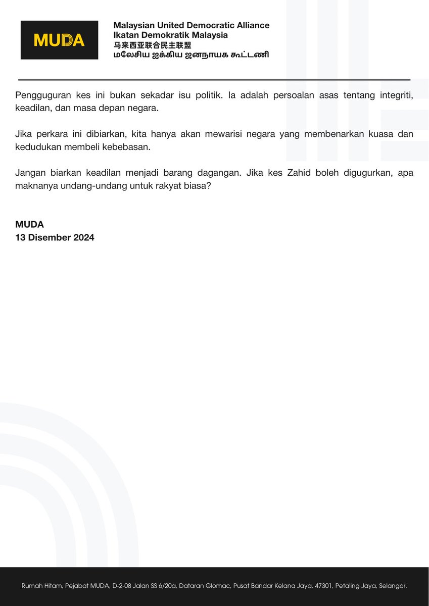 Parti MUDA tweet media