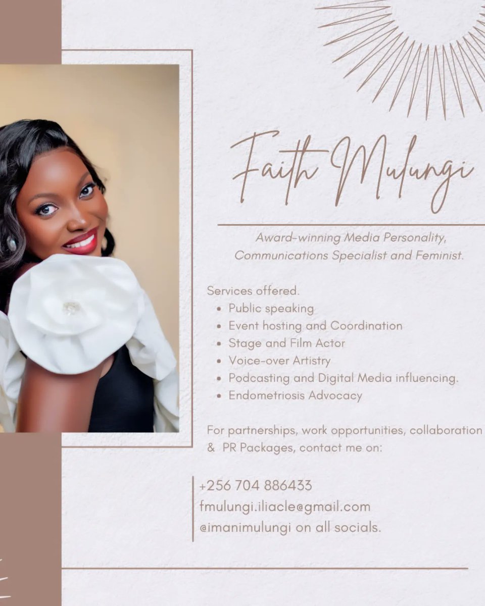 ptwino's tweet photo. Good morning, my good people 
You need an MC this festive season. 
@ImaniMulungi is your person. 
Stress her with gigs https://t.co/nij0pvICml