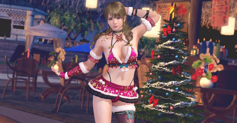 doax_vv_staff's tweet photo. 【新クリスマスコーデ登場🎄】

今年のクリスマスはSSR水着『メリクリ☆スターライト』が登場🎉

星模様いっぱいのギャル可愛い「ビキニサンタ」風の水着で、明るくて楽しいクリスマスにしよう🎄

期間中ログインで、最大70連分のガチャチケットがもらえるよ💖

12/27 (金) 11:59 まで♪
#DOAXVV