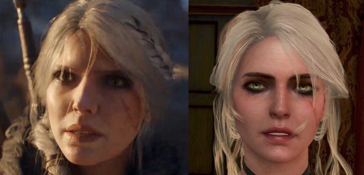 MrReality_sp's tweet photo. All the shills are out hyping up Witcher 4. All the honest people saw they made the main character a woman who breaks lore in her new role AND who was made significantly uglier than she used to be. Both are red flags for an extremely woke game. https://t.co/tVPRkssFBT