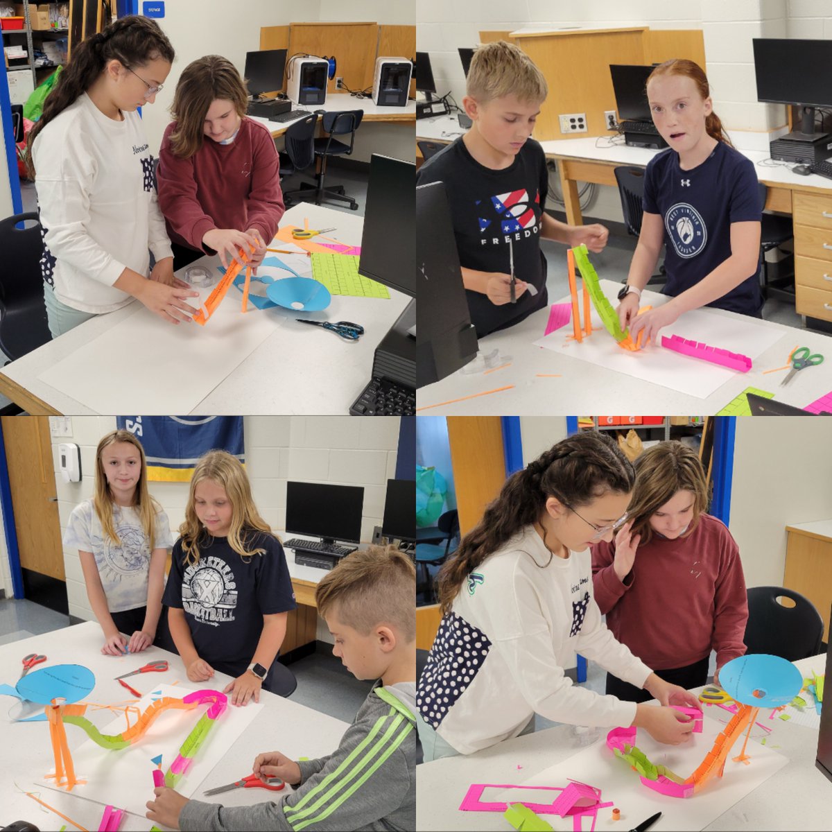 mrpaxtontech's tweet photo. Before Fall break, the 1st 9-weeks 6th grade tech class created marble coasters to get a better understanding of rollercoaster physics. #EHRoyalPride https://t.co/VoiZ9bYRq2