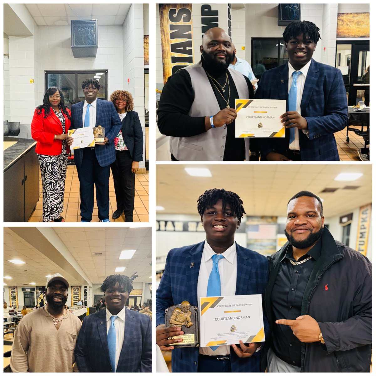 courtlandnorm's tweet photo. Back2Back! Offensive Lineman of the Year! 🥇 💪🏾 #8thgrader #WE2 #Wetumpkamiddleschool https://t.co/IgqqwKVZC9