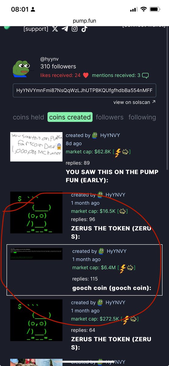 This guy is the deployer of $fartcoin which was 60% bundled first...

They pumped $gooch to $10m mc and now dumping as usual.

Recently a kabal trying to catch communities eyes with gooch so people may dive into same deployer's other shitcoins  so they started to pump same