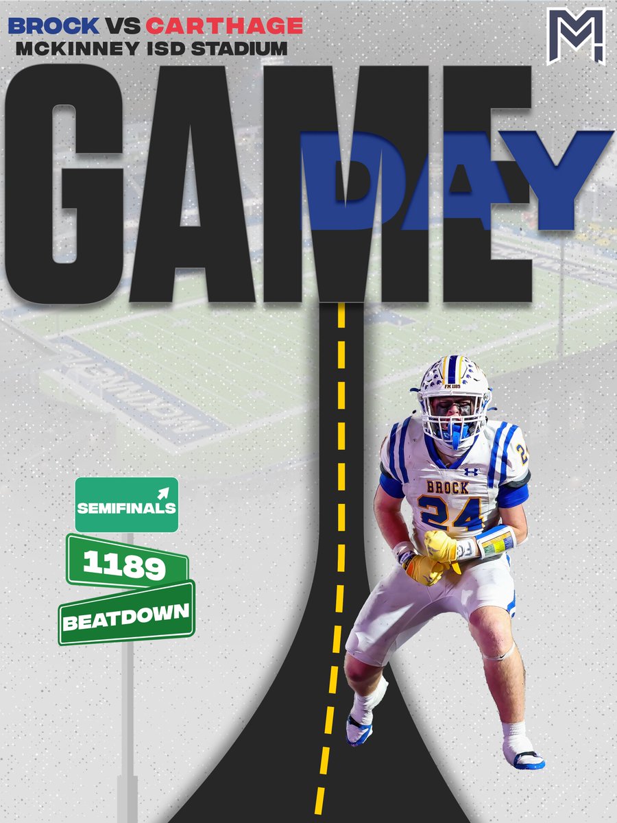 McSwain Media (@mcswain_media) on Twitter photo WE NEED YOU Brock America!! One more win=STATE=AT&T STADIUM!!!!!!!!
🆚 Carthage
7 pm Mckinney ISD Stadium
Line 1189 Sendoff @ 2:00 PM
📺:NFHS
<a href="/brock_football/">Brock Football</a> <a href="/BrockAthletics/">Chad Massey</a> <a href="/dctf/">Dave Campbell's Texas Football — TexasFootball.com</a> WE NEED YOU Brock America!! One more win=STATE=AT&T STADIUM!!!!!!!!
🆚 Carthage
7 pm Mckinney ISD Stadium
Line 1189 Sendoff @ 2:00 PM
📺:NFHS
<a href="/brock_football/">Brock Football</a> <a href="/BrockAthletics/">Chad Massey</a> <a href="/dctf/">Dave Campbell's Texas Football — TexasFootball.com</a>
