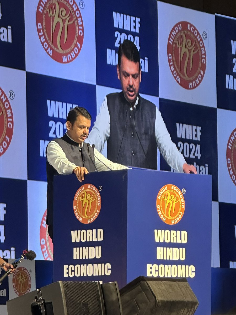 Manojpochat's tweet photo. Inaugural ceremony of three day #WorldHinduEconomicForum @WHEForum #WHEF2024 at #Mumbai JIO WORLD Convention centre. Inauguration of this amazing Dharma gathering by Hon. @CMOMaharashtra Shri. @Dev_Fadnavis ji. His amazing speech on Hindu faith economy & history. #VikasBhiVirasatBhi 
We are her to empowering Dharma, Shaping the Future: Ready to lead the World.