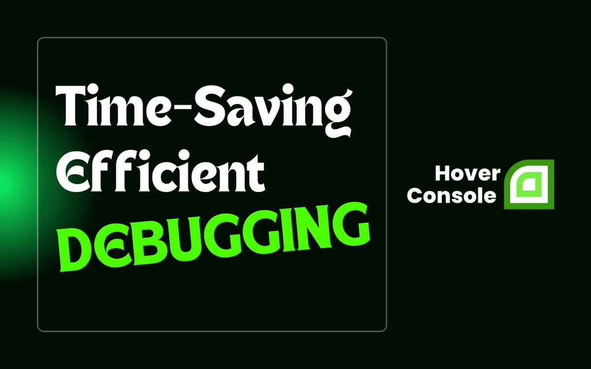 khalid_farhan's tweet image. Hover Console v0.24 is here! 🚀 

+ Small-screen 
+ AI-powered error fixes 
+ In-page console 

Redefining debugging for developers 

🔗 chromewebstore.google.com/detail/hover-c…

#JavaScriptDebugging #HoverConsole