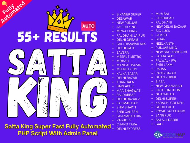 CodeHap's tweet image. Satta King Super Fast Fully Automated PHP Script With Admin Panel
codehap.com/store/satta-ki…
55+ Satta King Super Fast Fully Automated PHP Script. This Script Is Built For Speed, Reliability, And Ease Of Use, Full Automation