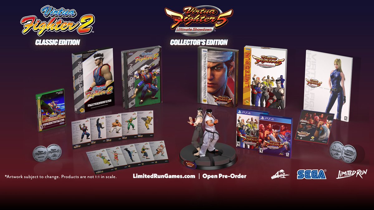 VF_SEGA's tweet image. To celebrate 30 Years of Virtua Fighter, we've partnered with Limited Run Games to produce physical editions for Virtua Fighter 2 and Virtua Fighter 5 Ultimate Shodown.
Preorders for both will be open in a limited window, starting TODAY!

limitedrungames.com
#VF30th
#LegacyVF