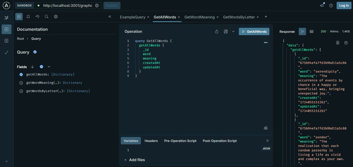 RoryDowseCoding's tweet photo. Just completed a Dictionary API with MongoDB! 🚀

Check it out on GitHub! 🔗 https://t.co/kQAxR2BJhN

#MERN #GraphQL #API #WebDev #MongoDB #NodeJS #JavaScript https://t.co/g3qD6EQ8et