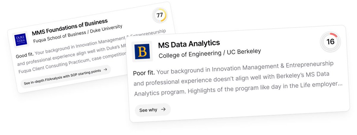 jakkuwang's tweet image. anyone going through the grad school app process right now and want to see how well you fit each program? we're opening limited access at imagined-gamma.vercel.app. lmk know how it goes! ✨ 

#gradschool #gradapps #graduateschool #gradschoolfit #sops