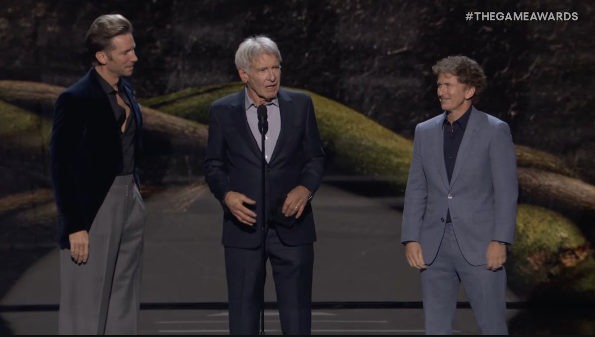 IGN's tweet photo. "I think this guy did a great job," Harrison Ford says about Troy Baker's job voicing Indiana Jones in The Great Circle. "If I had known he would be so good, I would have done it myself." #TheGameAwards https://t.co/SlPs9uamdG