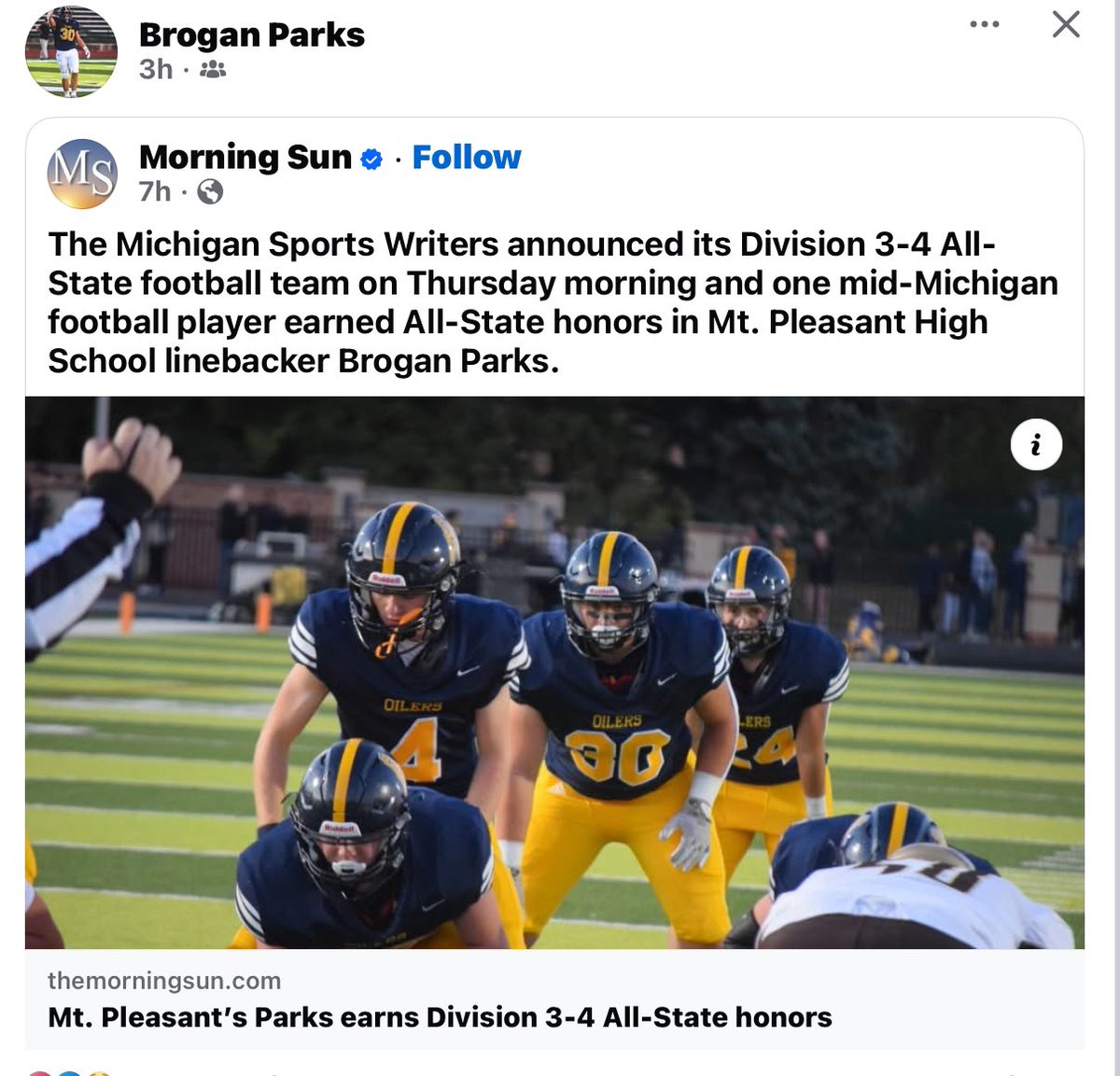 congratulations to another Flying Squirrel be excellent on and off the field.