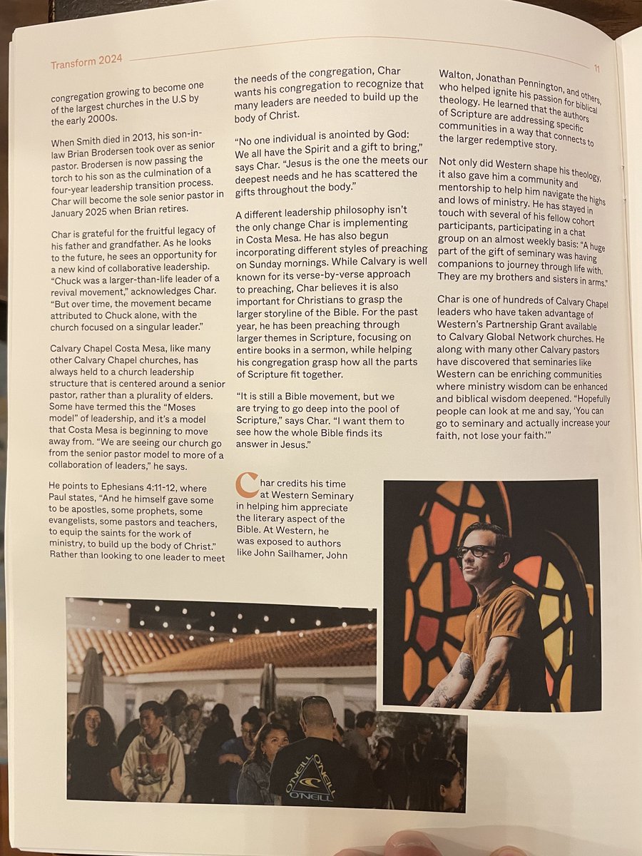 As someone who grew up in <a href="/CalvaryChapel/">Calvary Chapel Movement</a> and graduated from <a href="/WesternSeminary/">Western Seminary</a>, this article brings me so much joy!