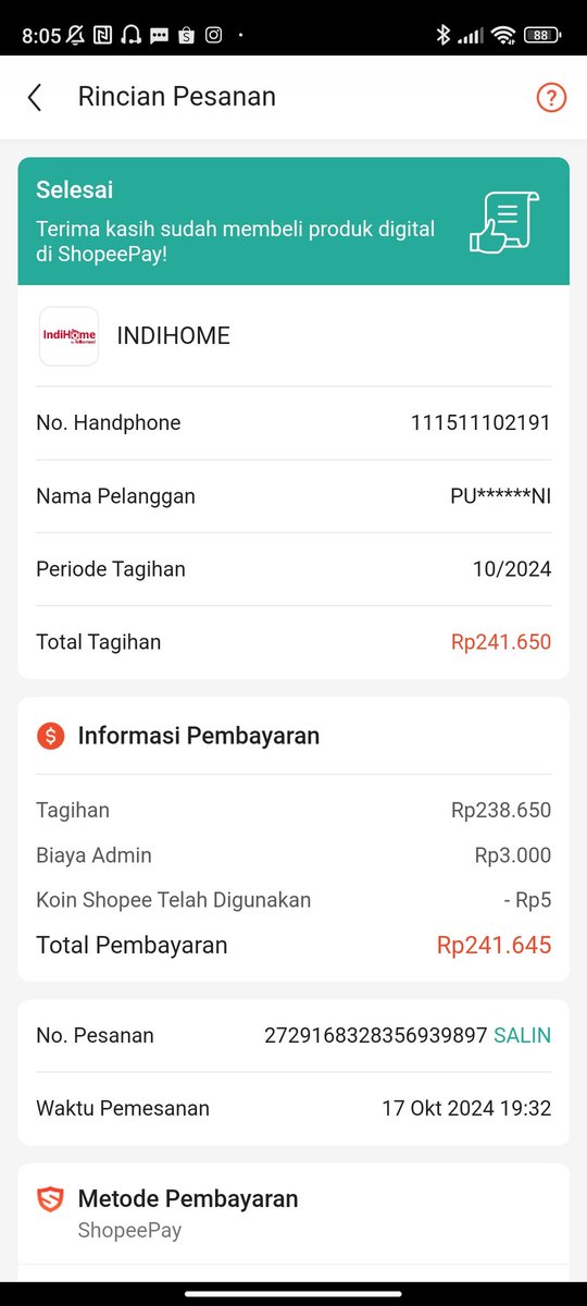 HafiidSeptian's tweet photo. @IndiHomeCare ada yg bisa kalian jelaskan tarif naik secara sepihak???Bulan 10 tarif 238.650. Lalu bulan 11 naik jadi 244.200. Terakhir bulan 12 ini naik lagi jadi 255.300. !! Apasih maunya BUMN kalian itu👎👎👎👎 https://t.co/K7cjwhRSJd