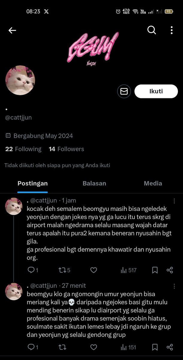 txtbigstar's tweet photo. Kenapa ngomongnya jahat banget siih☹️
Yeonjun juga kayanya bakal sedih baca tulisanmu kak, membernya diomongin kaya gitu😭 https://t.co/qEEspQVQwX