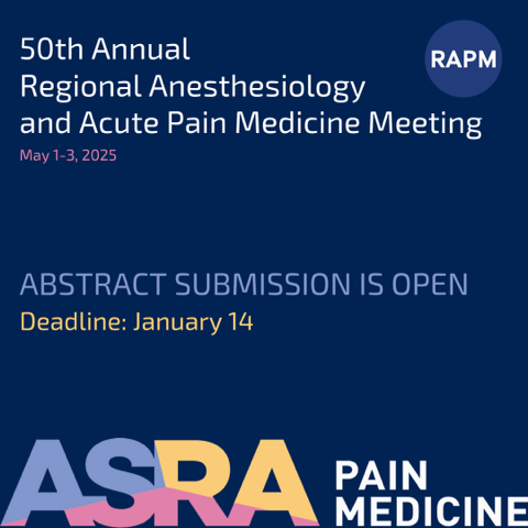 Dr. Vishal Uppal MBBS, FRCA ๐จ๐ฆ๐ฎ๐ณ๐ด๓ ง๓ ข๓ ณ๓ ฃ๓ ด๓ ฟ (@ropivacaine) on Twitter photo ๐ข Latest News!
๐ Winning abstracts will be featured in the prestigious <a href="/RAPMOnline/">Regional Anesthesia & Pain Medicine</a> Journal! ๐
๐ Best of Meeting Awards
๐ Resident/Fellow Awards
๐ Patient Safety Awards
๐จ Donโt miss the opportunity to shine at the #ASRASpring25 #ASRA50 Meeting! ๐
asra.com/events-educatiโฆ ๐ข Latest News!
๐ Winning abstracts will be featured in the prestigious <a href="/RAPMOnline/">Regional Anesthesia & Pain Medicine</a> Journal! ๐
๐ Best of Meeting Awards
๐ Resident/Fellow Awards
๐ Patient Safety Awards
๐จ Donโt miss the opportunity to shine at the #ASRASpring25 #ASRA50 Meeting! ๐
asra.com/events-educatiโฆ