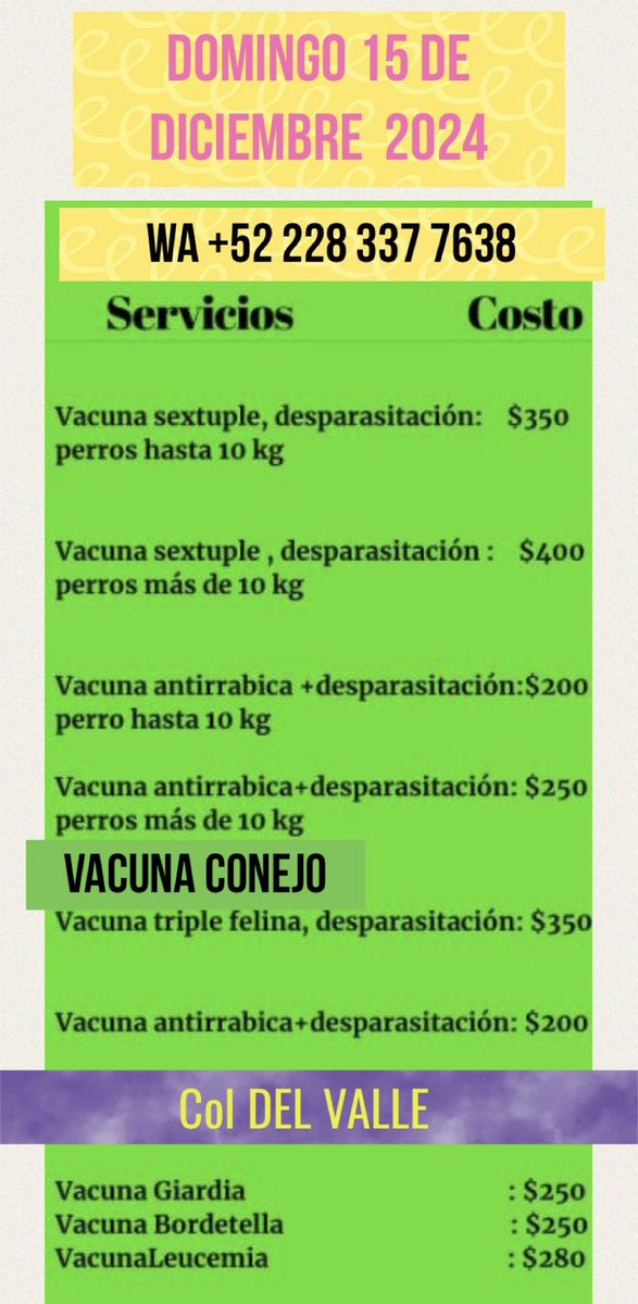 Marina Vera (@marinavera100) on Twitter photo Domingo 15 campaña de esterilización en la colonia del valle y Lomas verdes. Una esterilización salva miles de vidas, no los dejes. Un minuto de tu tiempo en difundir es esencial #gracias citas wa.me/5212283377638 <a href="/abbi222/">Abbigaelle Debois </a> <a href="/CarlosFrancs15/">carlos calzada</a> <a href="/LaColoniaJuarez/">La Colonia Juárez</a> <a href="/jainapereyra/">Jaina Pereyra</a> ♥️🐾🐈⬛ Domingo 15 campaña de esterilización en la colonia del valle y Lomas verdes. Una esterilización salva miles de vidas, no los dejes. Un minuto de tu tiempo en difundir es esencial #gracias citas wa.me/5212283377638 <a href="/abbi222/">Abbigaelle Debois </a> <a href="/CarlosFrancs15/">carlos calzada</a> <a href="/LaColoniaJuarez/">La Colonia Juárez</a> <a href="/jainapereyra/">Jaina Pereyra</a> ♥️🐾🐈⬛