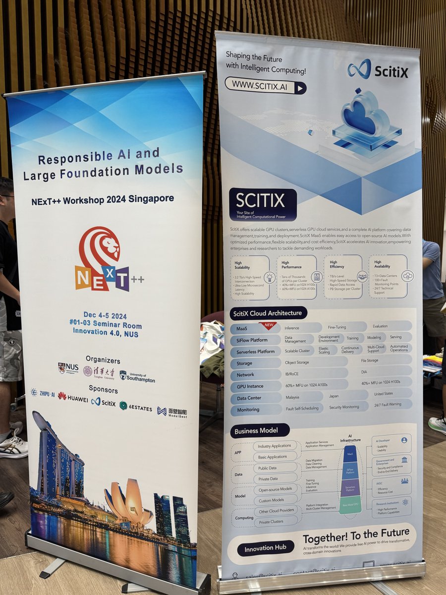ScitiX joined the NExT Workshop 2024 Singapore at NUS on Dec 4-5, discussing Responsible AI and LLMs. As an AI infrastructure provider, ScitiX is committed to shaping the future of AI with intelligent computing. #AI #ResponsibleAI #LLMs #NExT2024 🌐 scitix.ai