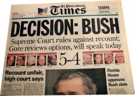 TammiMinoski's tweet photo. #OTD 2000: SCOTUS ended a Florida vote recount in the presidential election contest between #GeorgeWBush and #AlGore. It allowed Florida Secretary of State Katherine Harris's vote certification to stand, giving Bush Florida's 25 electoral votes. #Election2000 #USHistory https://t.co/RuCigyk78m