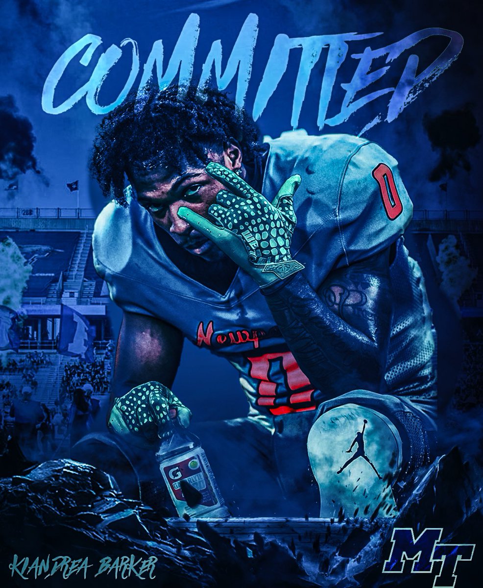 A late signing in the 2025 class. 

Newport (Ark.) HS RB Kiandrea Barker will sign w/ Middle Tennessee State 🔵⚪️

Barker held over 18+ offers including programs like Penn St whom he was committed to for over a year.

Barker should get some early touches for the Blue Raiders ⚔️