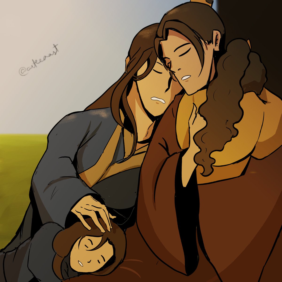 arteeaast's tweet photo. A FengQing (ft. Quan Yizhen &amp; Yin Yu) Illustration for @TGCFAction!

They are all tuckered out after a rough day of playing around 😌

Prompt : "Quan Yizhen and Yin Yu turn into kids - fengqing look after them" requested by @thekeyholder91 https://t.co/JovskPfynp