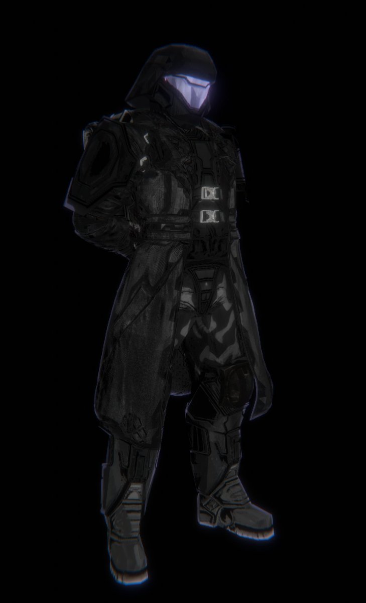 just_koop's tweet image. Created a custom toon shader by accident and locked in. Kind of reminds me of Halo Uprising. Thinking of making this the new visual style for MTiO content. What do y'all think?