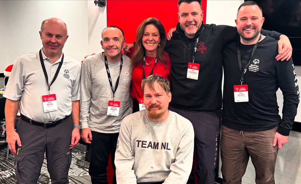 Cheryl Bernard (@cbernardcurler) on Twitter photo Welcome Team Nfld, now Special Olympics Team Canada! This is the first training camp in preparation for the 2025 World Games in Turin Italy! Team Nfld of course asked if I knew Brad and Mark from Nfld? Nope, no idea!😁💕🇨🇦 <a href="/BradGushue/">Brad Gushue</a> <a href="/MarkNichols_NL/">Mark Nichols</a> <a href="/SpecialOCanada/">Special Olympics Canada</a> <a href="/sportshall/">Canada's Sports Hall of Fame</a> Welcome Team Nfld, now Special Olympics Team Canada! This is the first training camp in preparation for the 2025 World Games in Turin Italy! Team Nfld of course asked if I knew Brad and Mark from Nfld? Nope, no idea!😁💕🇨🇦 <a href="/BradGushue/">Brad Gushue</a> <a href="/MarkNichols_NL/">Mark Nichols</a> <a href="/SpecialOCanada/">Special Olympics Canada</a> <a href="/sportshall/">Canada's Sports Hall of Fame</a>