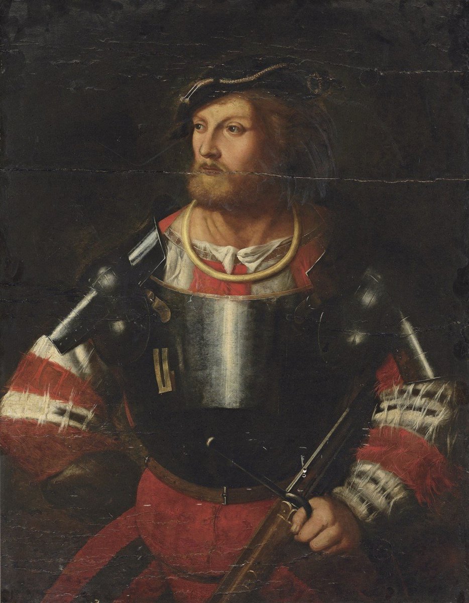 A North Italian portrait from the 1520s, thought to be of Skanderbeg.  It was sold at auction for GBP 30,000. #albanianhistory