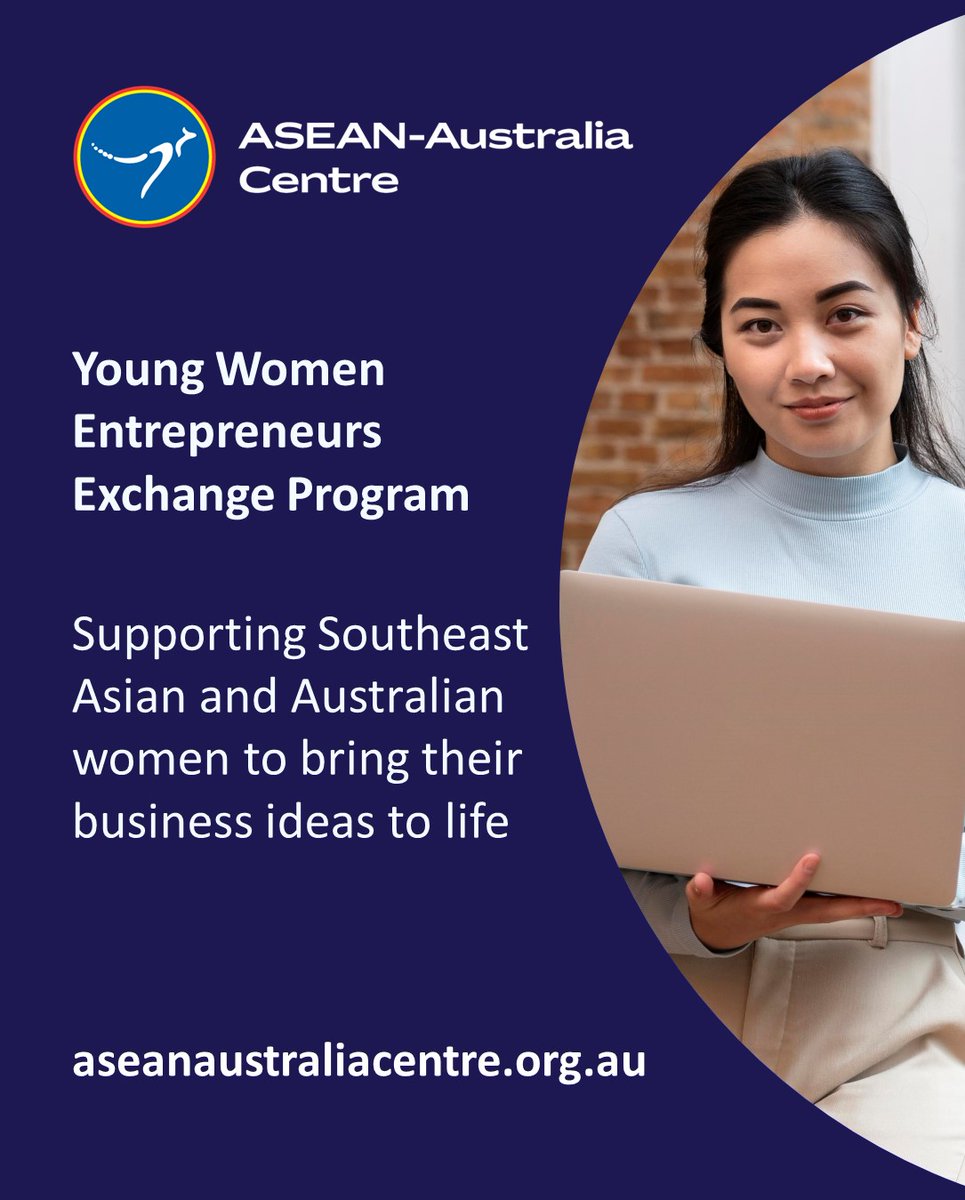 💪 Young entrepreneurial women are leading the next generation of business in Southeast Asia. 🔥

To support them, the ASEAN-Australia Centre will deliver a four-year Young Women Entrepreneurs Exchange Program from 2024-2028.

Find out more at aseanaustraliacentre.org.au!