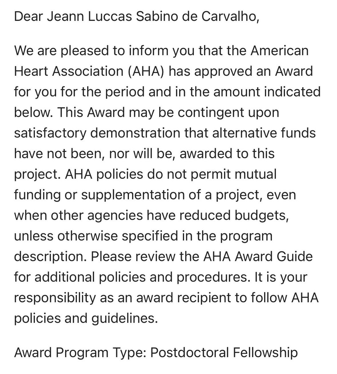 Jeann L. Sabino-Carvalho (@jeannsabino) on Twitter photo Thrilled to announce that I was awarded a 2025 Postdoctoral Fellowship from the <a href="/American_Heart/">American Heart Association</a> !! Thanks to my mentor <a href="/JeanieParkMDMS/">Jeanie Park</a> for all the support with my very first application!
<a href="/EmoryNephrology/">Emory Nephrology</a> <a href="/EmoryDeptofMed/">Emory Department of Medicine</a> <a href="/EmoryMedicine/">Emory School of Medicine</a> <a href="/EmoryUniversity/">Emory University</a> <a href="/AHAScience/">AHA Science</a> <a href="/parklabatemory/">Integrative Human Physiology Lab.</a> Thrilled to announce that I was awarded a 2025 Postdoctoral Fellowship from the <a href="/American_Heart/">American Heart Association</a> !! Thanks to my mentor <a href="/JeanieParkMDMS/">Jeanie Park</a> for all the support with my very first application!
<a href="/EmoryNephrology/">Emory Nephrology</a> <a href="/EmoryDeptofMed/">Emory Department of Medicine</a> <a href="/EmoryMedicine/">Emory School of Medicine</a> <a href="/EmoryUniversity/">Emory University</a> <a href="/AHAScience/">AHA Science</a> <a href="/parklabatemory/">Integrative Human Physiology Lab.</a>