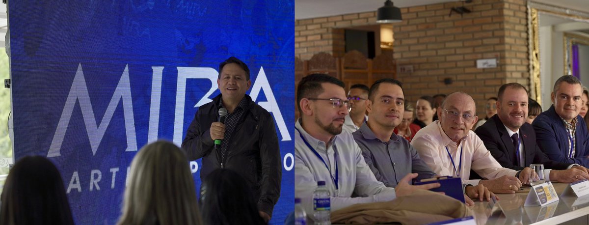 PartidoMIRA's tweet photo. En Santa Rosa de Cabal - Risaralda inició la Primera Cumbre Empresarial “Región Paisa”, del @PartidoMIRA 🤝🏼Ⓜ️. 

El encuentro que irá hasta mañana, cuenta con la participación de más de 70 empresarios de Antioquia, Caldas, Quindío y Risaralda. Algunos de los temas a tratar en la cumbre son: competitividad, impulso del sector productivo, fortalecimiento empresarial, marketing digital, entre otros.📋📲

El Partido MIRA, promueve iniciativas con principios y valores en materia empresarial.

#CumbreEmpresarialMIRA