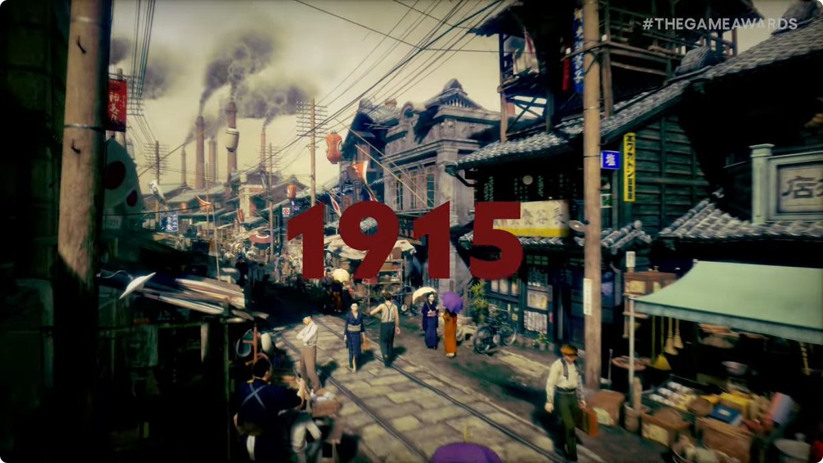 denfaminicogame's tweet photo. 龍が如くスタジオの新作ゲーム『PROJECT CENTURY』が発表。1915年、大正時代が舞台に
https://t.co/YuaqO9AwV9

#TheGameAwards https://t.co/A63QjXKuzl