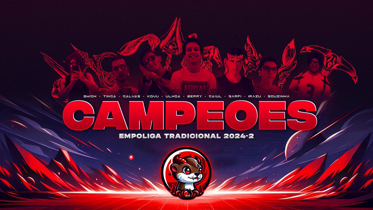 Demorou, mas veio ai.

Artezinha mais do que merecida para os nossos campeões da <a href="/EmpoligaVP/">Empoliga VP</a> Tradicional A 2024-2!! 🦦