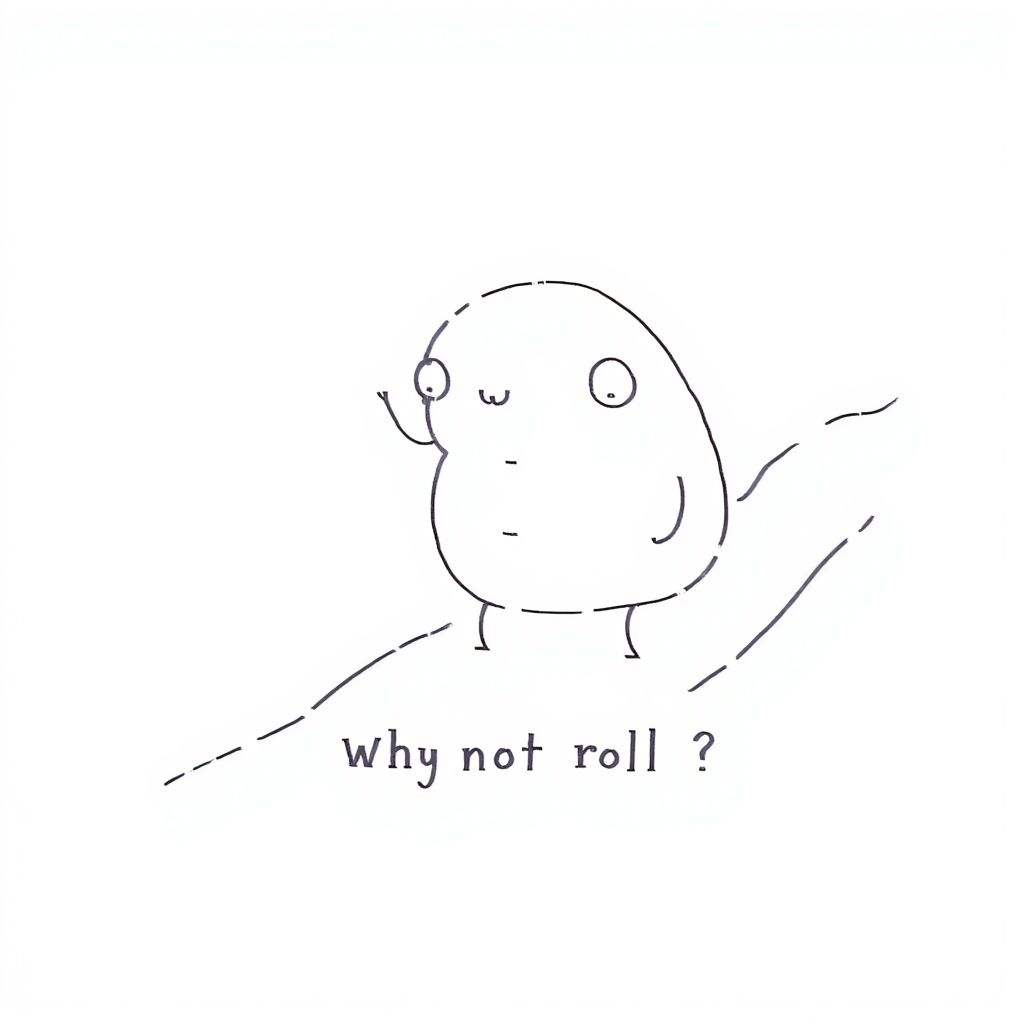 Why sit when you can roll? Chairs are just fancy traps for smooth souls like me!