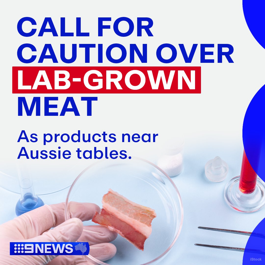 9NewsAUS's tweet photo. A range of experts and scientists have called for caution as lab-grown meats get closer to Aussie tables, calling for transparency to consumers.

A "standards-based approach" has been proposed for food to meet a pre-market assessment by Food Standards Australia New Zealand. #9News

MORE: https://t.co/N03Fn2w3Wx